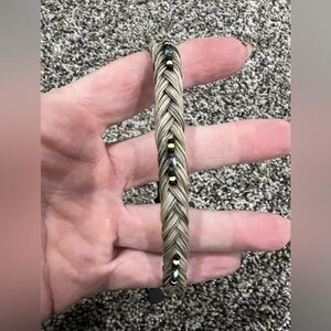 Western Braided Tan and grey horsehair Bracelet